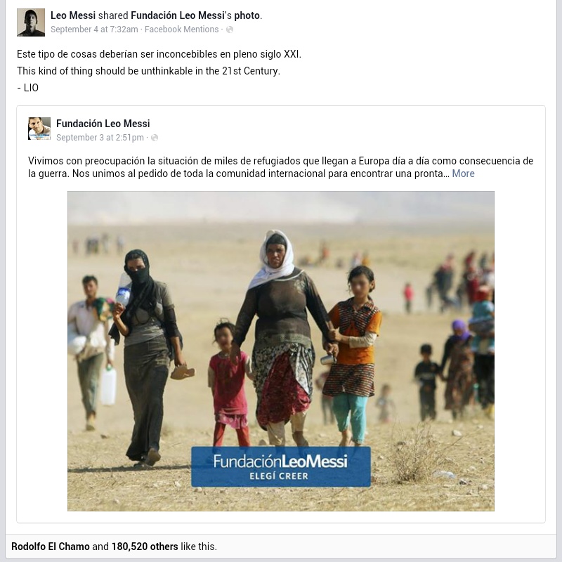 بزرگان فوتبال جهان از پناهندگان اعلان حمایت کردند