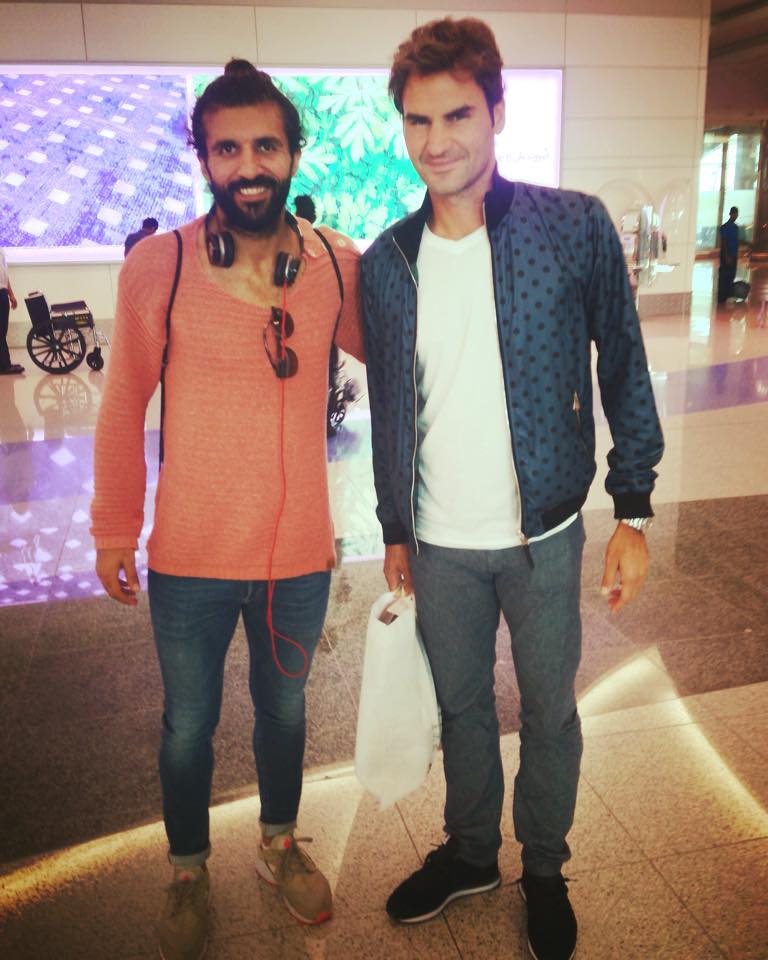 عکس / کاپیتان افغانستان در کنار روجر فدرر